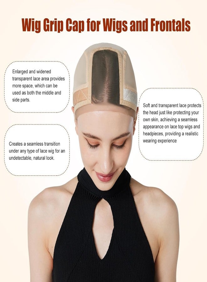 Xiushumyi Lace Wig Cap for Women,Adjustable Wig Grip Cap with Grip Band for Keeping Wigs In Place,Non Slip Caps Make Your Wigs Be Glueless(Nude) - Image 4